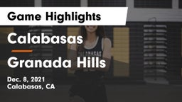 Calabasas  vs Granada Hills  Game Highlights - Dec. 8, 2021