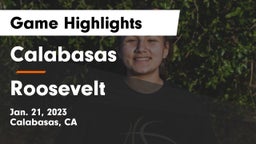 Calabasas  vs Roosevelt  Game Highlights - Jan. 21, 2023