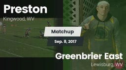 Matchup: Preston vs. Greenbrier East  2017