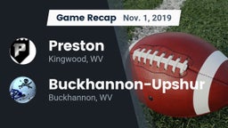 Recap: Preston  vs. Buckhannon-Upshur  2019