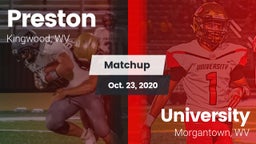 Matchup: Preston vs. University  2020