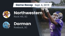 Recap: Northwestern  vs. Dorman  2019