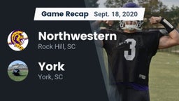Recap: Northwestern  vs. York  2020
