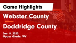 Webster County  vs Doddridge County  Game Highlights - Jan. 8, 2020