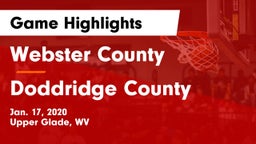 Webster County  vs Doddridge County  Game Highlights - Jan. 17, 2020