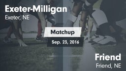 Matchup: Exeter-Milligan vs. Friend  2016
