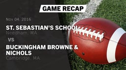 Recap: St. Sebastian's School vs. Buckingham Browne & Nichols  2016