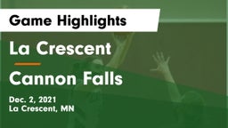 La Crescent  vs Cannon Falls  Game Highlights - Dec. 2, 2021