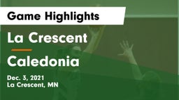 La Crescent  vs Caledonia  Game Highlights - Dec. 3, 2021