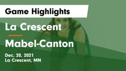La Crescent  vs Mabel-Canton  Game Highlights - Dec. 20, 2021