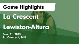 La Crescent  vs Lewiston-Altura  Game Highlights - Jan. 31, 2023