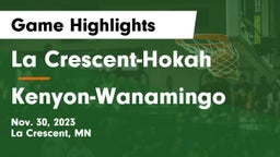 La Crescent-Hokah  vs Kenyon-Wanamingo  Game Highlights - Nov. 30, 2023