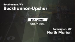 Matchup: Buckhannon-Upshur vs. North Marion  2016