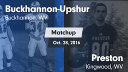 Matchup: Buckhannon-Upshur vs. Preston  2016