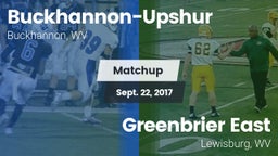 Matchup: Buckhannon-Upshur vs. Greenbrier East  2017