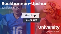Matchup: Buckhannon-Upshur vs. University  2018