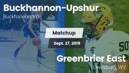 Matchup: Buckhannon-Upshur vs. Greenbrier East  2019