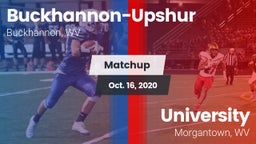 Matchup: Buckhannon-Upshur vs. University  2020