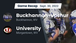 Recap: Buckhannon-Upshur  vs. University  2022