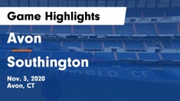 Avon  vs Southington  Game Highlights - Nov. 3, 2020