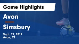 Avon  vs Simsbury  Game Highlights - Sept. 21, 2019