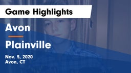 Avon  vs Plainville Game Highlights - Nov. 5, 2020