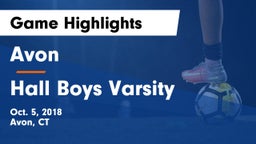 Avon  vs Hall  Boys Varsity Game Highlights - Oct. 5, 2018
