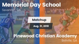 Matchup: Memorial Day vs. Pinewood Christian Academy 2018