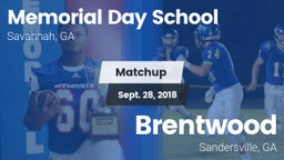 Matchup: Memorial Day vs. Brentwood  2018