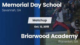 Matchup: Memorial Day vs. Briarwood Academy  2018