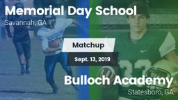 Matchup: Memorial Day vs. Bulloch Academy 2019
