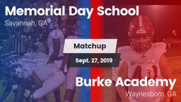 Matchup: Memorial Day vs. Burke Academy  2019