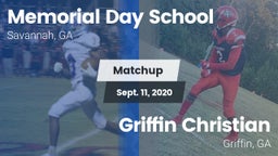 Matchup: Memorial Day vs. Griffin Christian  2020