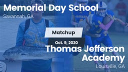 Matchup: Memorial Day vs. Thomas Jefferson Academy  2020