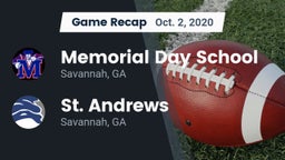 Recap: Memorial Day School vs. St. Andrews  2020