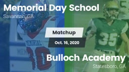Matchup: Memorial Day vs. Bulloch Academy 2020