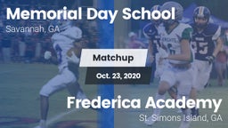 Matchup: Memorial Day vs. Frederica Academy  2020