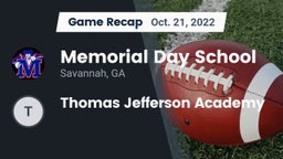 Recap: Memorial Day School vs. Thomas Jefferson Academy 2022