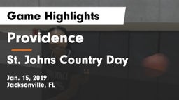 Providence  vs St. Johns Country Day Game Highlights - Jan. 15, 2019