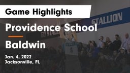 Providence School vs Baldwin  Game Highlights - Jan. 4, 2022