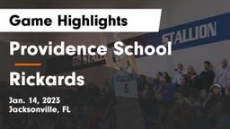 Providence School vs Rickards  Game Highlights - Jan. 14, 2023