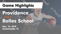 Providence  vs Bolles School Game Highlights - Dec. 14, 2018