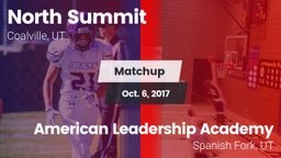 Matchup: North Summit vs. American Leadership Academy  2017