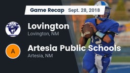 Recap: Lovington  vs. Artesia Public Schools 2018