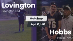 Matchup: Lovington vs. Hobbs  2019