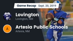 Recap: Lovington  vs. Artesia Public Schools 2019
