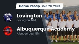 Recap: Lovington  vs. Albuquerque Academy  2023
