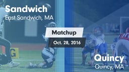 Matchup: Sandwich vs. Quincy  2016