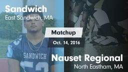 Matchup: Sandwich vs. Nauset Regional  2016