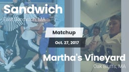 Matchup: Sandwich vs. Martha's Vineyard  2017